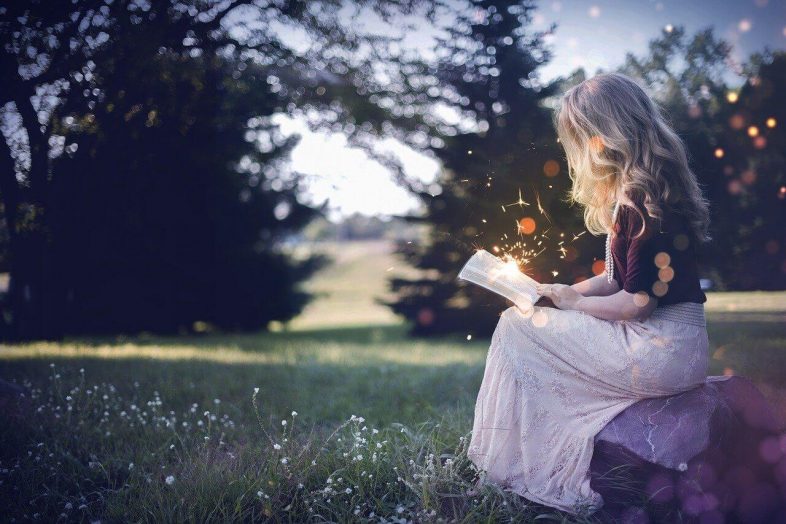 girl with book