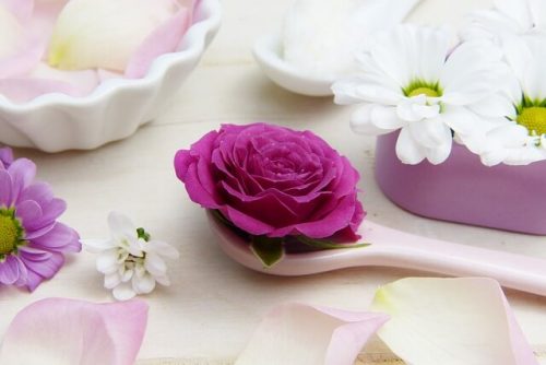flower in spoon