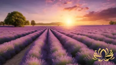 Illustration of a field of lavender